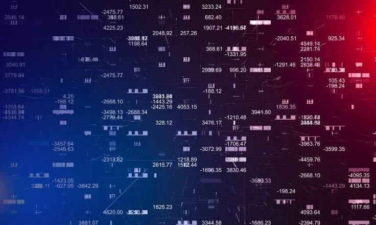 numbers on a dark background 